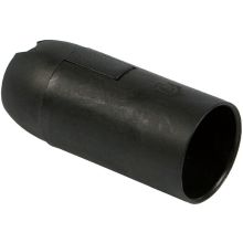 Portalampada E14 liscia, colore nero product photo