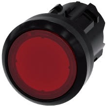 Pulsante, illuminato, 22 mm, rotondo, in plastica, colore rosso, bottone product photo