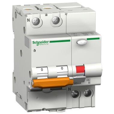 Schneider - DOMC45C1630C - Interruttore magnetotermico differenziale DomC45  1P+N C 16A 30mA Tipo AC