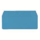 Pareti di separazione (Morsetto), Piastra terminale e intermedia, 59.5 mm x 30.5 mm, blu (Conf. da 50 Pz.) product photo