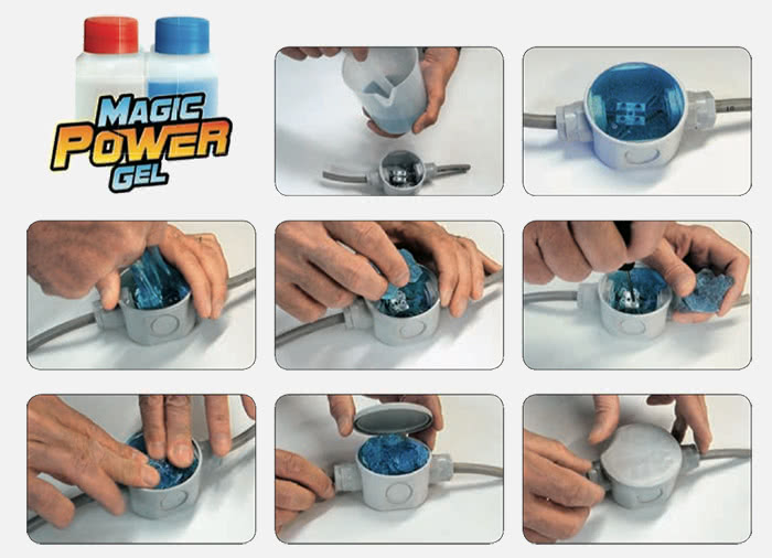 Magic Power gel: isola protegge e sigilla le connessioni elettriche