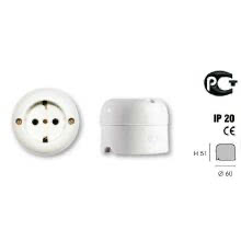 GI GAMBARELLI PRESA UNEL PORCELLANA P30/P11 16A 250V BIANCA DIAMENTRO 60MM product photo