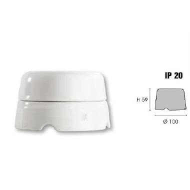 GI GAMBARELLI SCATOLA DI DERIVAZIONE POERCELLANA BIANCA DIAMETRO 100MM product photo Photo 01 3XL