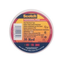 Nastro isolante in PVC Scotch® 35 rosso 19mm x20m ad elevate prestazioni product photo