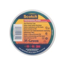 Nastro isolante in PVC Scotch® 35 verde 19mm x20m ad elevate prestazioni product photo