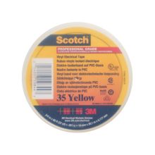 Nastro isolante in PVC Scotch® 35 giallo 19mm x20m ad elevate prestazioni product photo