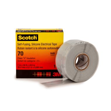Nastro isolante in gomma di silicone autofondente  Scotch® 70, 25 mm x 9,1m, 24 per cartone product photo Photo 01 3XL