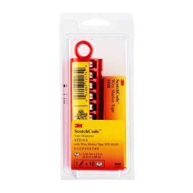 3M™ STD 0-9 - Blister contenente: 1 Dispenser completo di nastri numerati 0 - 9 + 1 box di ricambi numeri 0 - 9 product photo Photo 01 3XL