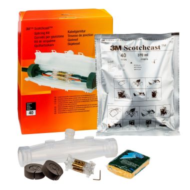 Kit in resina 3M™ Scotchcast™ serie 92-NBA dimensione A3, 1 kV. Il kit include un connettore meccanico. product photo Photo 01 3XL