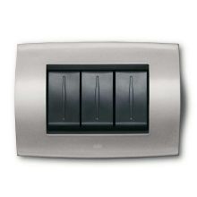 Placca Soft Tecnopolimero 4M, grigio argento product photo