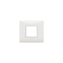Placca 2 moduli, colore bianco product photo