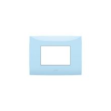 Placca 3 moduli, azzurro pastello product photo