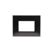 Placca 3 moduli metal black satinato product photo
