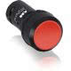 CP1-10R-10 Pulsante rosso, 1NA (ghiera in plastica nera) product photo Photo 01 2XS