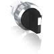 M3SSC1-30B Sel. nero, 3 pos. stab. 45°, Funzione pos. centrale, leva corta (ghiera in metallo cromato) product photo Photo 01 2XS