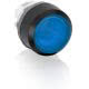 MP1-11L Pulsante luminoso, blu, instabile, a filo (ghiera plastica nera) product photo Photo 01 2XS