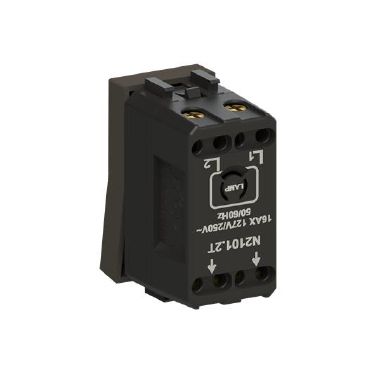 Interruttore 1 via bipolare Interruttore 2 poli con LED intercambiabile Antracite - Zenit product photo Photo 03 3XL