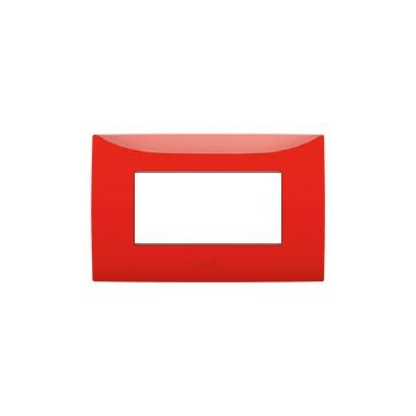 Placca 4 moduli rosso fuoco product photo Photo 01 3XL