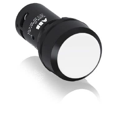 CP1-10W-11 Puls. bianco, 1NA+1NC (ghiera in plastica nera) product photo Photo 01 3XL