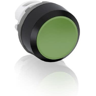 MP1-10G Pulsante non luminoso, verde, instabile, a filo (ghiera plastica nera) product photo Photo 01 3XL