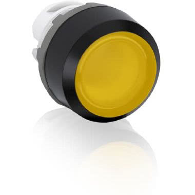 MP1-11Y Pulsante luminoso, giallo, instabile, a filo (ghiera plastica nera) product photo Photo 01 3XL