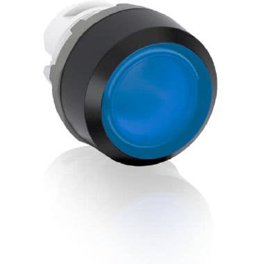 MP1-11L Pulsante luminoso, blu, instabile, a filo (ghiera plastica nera) product photo Photo 01 3XL