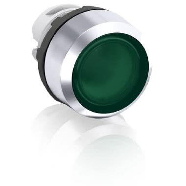 MP1-31G Pulsante luminoso, verde, instabile, a filo (ghiera in metallo cromato) product photo Photo 01 3XL