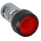 CP2-13R-01 Pulsante rosso, 220 V c.a./c.c., 1NC (ghiera in plastica nera) product photo
