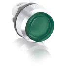MP3-21G Pulsante luminoso, verde, instabile, sporgente (ghiera in plastica cromata) product photo