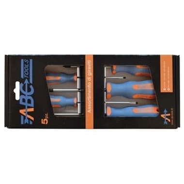 Cacciaviti Giraviti Assortimento Kit 5 pezzi: 3 TAGLIO + 2 CROCE «PHILLIPS» product photo Photo 01 3XL