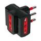 Adatt.triplo 2p+t 16a 250v nero product photo Photo 01 2XS