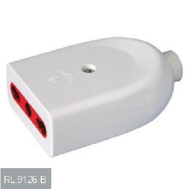 Presa mobile 2p+t 10/16a 250v bianc product photo Photo 01 3XL