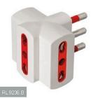 Adatt.triplo 2p+t 16a 250v bianco product photo