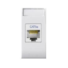 Presa RJ45 CAT5E UTP  non schermata  Domus S44 colore RAL 9010  finitura lucida  1 Mod. product photo