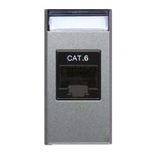 Presa RJ45 CAT6 UTP  non schermata  Allumia S44 colore Grigio Tech  finitura lucida  1 Mod. product photo