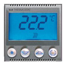 Termostato elettronico con display. Allumia S44. colore Grigio Tech. 230V NA+NC 2A  finitura lucida  2 Mod. product photo
