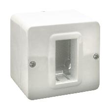 CONTENITORE AUTOPORTANTE MINICANALI IP40. S44 COLORE RAL 9010 PER MINICANALI  1 MOD. product photo