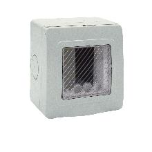 Contenitore autoportante stagno IP55 RAL 7035 per tubo  sportello con membrana cedibile  1 Mod. product photo