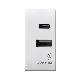 Caricatore USB tipo A+C. Domus S44. colore RAL 9010. 3A alimentazione 230V  finitura lucida  1 Mod. product photo Photo 01 2XS