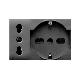Presa schuko bipasso piu'presa standard italiano. Tekla S44. colore RAL 7016.  2P+T 10/16A 250V  finitura opaca  3 Mod. product photo Photo 01 2XS