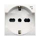 PRESA SCHUKO BIPASSO. WHITEK S44. COLORE BIANCO.  2P+T 10/16A 250V  FINITURA OPACA  2 MOD. product photo Photo 01 2XS