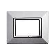 Placca Zama. S44 colore alluminio naturale . con cornicetta  3 Mod. product photo Photo 01 2XS