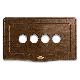 Placca England Style S44. in legno colore noce  4 comandi a levetta  4 Mod. product photo Photo 01 2XS