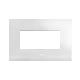 Placca Smart44 in metallo colore bianco  4 Mod. product photo Photo 01 2XS