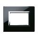 Placca Vera 44. in vetro colore nero assoluto finitura lucida   fornita con cornicetta  3 Mod. product photo Photo 01 2XS