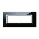 Placca Vera 44. in vetro colore nero assoluto finitura lucida   fornita con cornicetta  7 Mod. product photo Photo 01 2XS