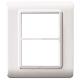 Placca tecnopolimero. S44 colore bianco ral 9010  6 (3+3) Mod. product photo Photo 01 2XS