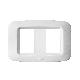 Placca in tecnopolimero per scatola rettangolare 2 Mod. separati colore bianco banquise product photo Photo 01 2XS