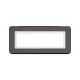 Placca Paersonal S44, colore grigio lucido - con cornicetta - 7 Mod. product photo Photo 01 2XS