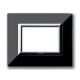 Placca Zama, S44 colore nero assoluto, con cornicetta - 3 Mod. product photo Photo 01 2XS